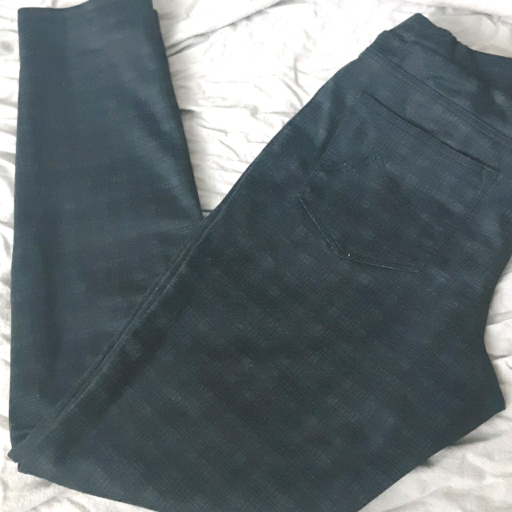 Grey Plaid Jeggings